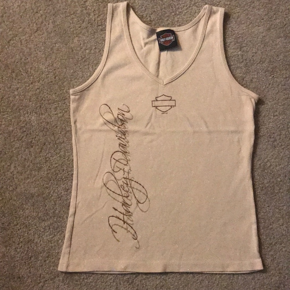 *donated* women’s Harley Davidson tank top.